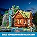 Lumibricks Waterfall-Cabin Lighting Building-Bricks Set - 2539 Pcs Retro Waterfall House Collection LED Light Set for Adults and Retro House Architecture Building Collectors