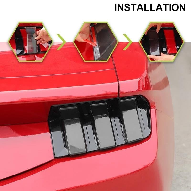 Garniture couverture de feu arrière ABS protégeant la Ford Mustang - 3