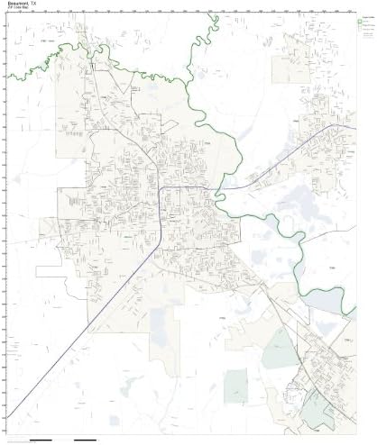 ZIP Code Wall Map of Beaumont, TX ZIP Code Map Laminated