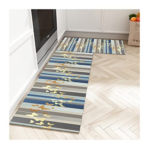 Swociro Tapis de Couloir, Lavable Mou, Tendre Microfibre Zone Tapis de Sol, Antidérapant Faible Épaisseur Intérieur Paillassons pour Salon Cuisine Balcon, Format Personnalisé Cover