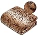 softan Sherpa Coperta da tiro con Stampa Leopardata Coperta in Pile di Peluche Super Morbida per Divano Lussuosa Coperta di Pelliccia sfocata, 130 cm × 150 cm