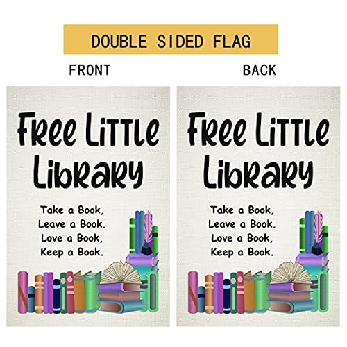 Chengxun HYQ0815 Free Little Library Sign Flag Vertical Double Sided Garden Flag thumb #5