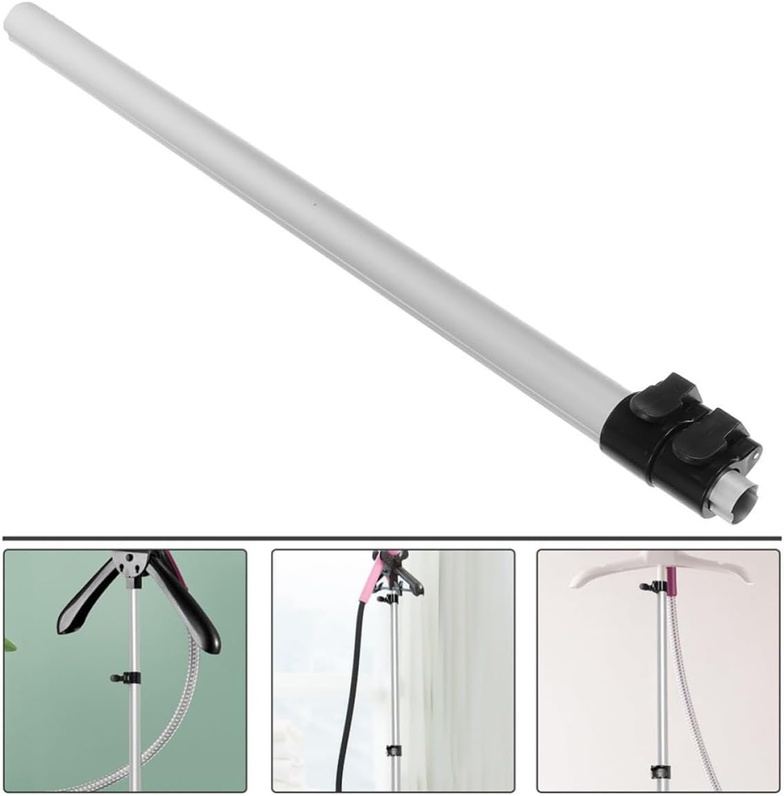 2 Pcs Aluminum Alloy Adjustable Telescopic Rod for Garment Steamer