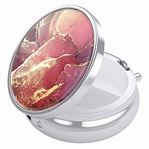 Image of Pill Box, Small Pill Case for Purse & Pocket, Travel Medicine Organizer