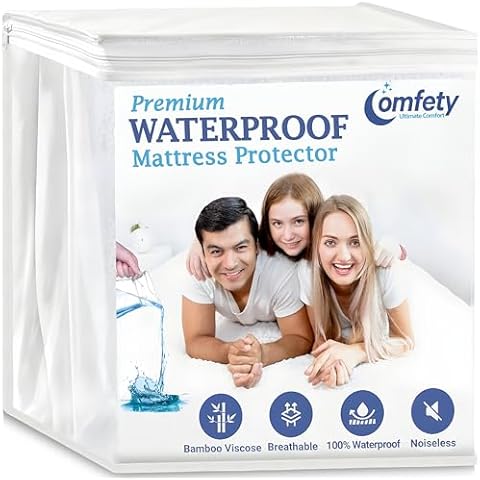 Comfety Waterproof Mattress Cover Queen Size Bed Cover