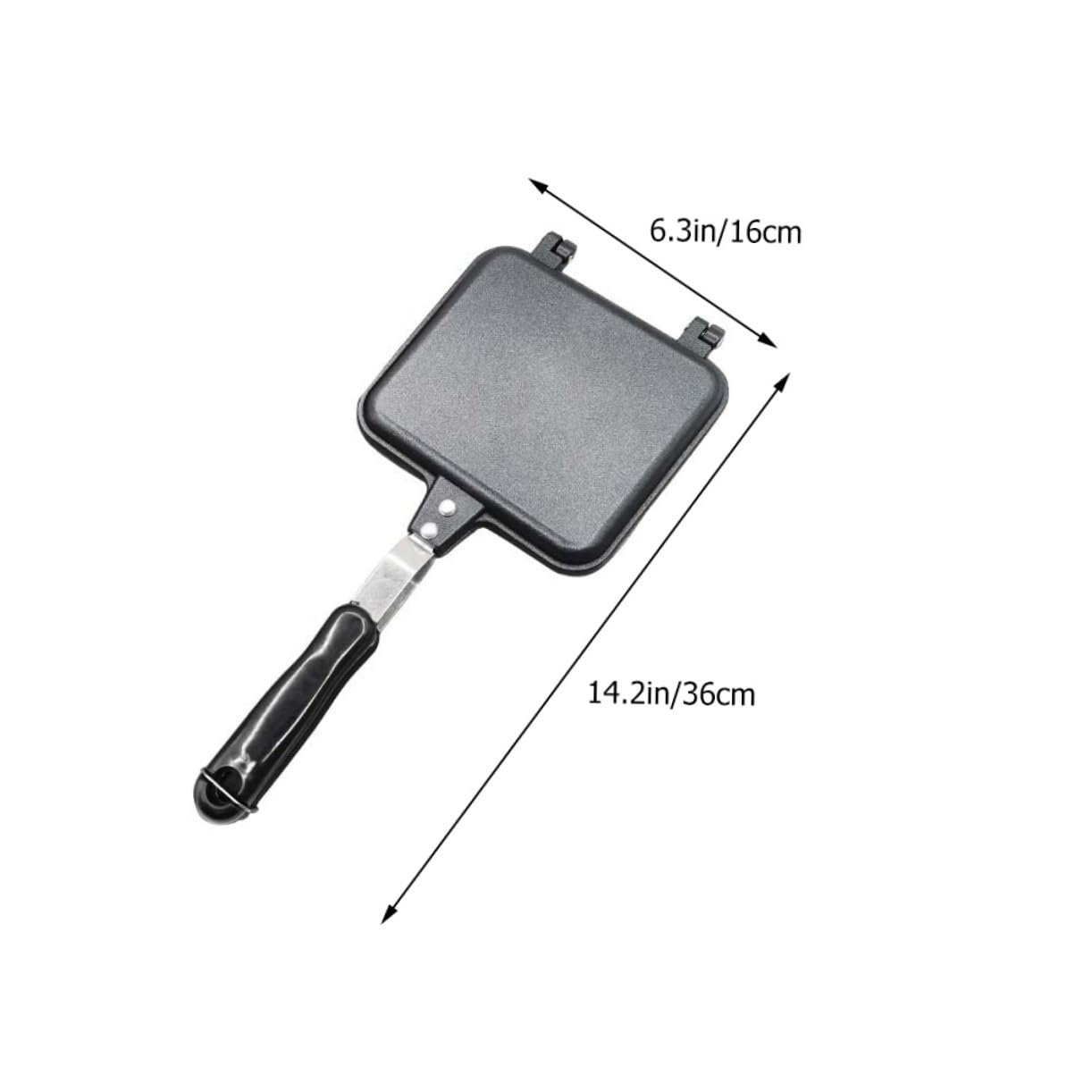 BRIGHTFUFU Non Stick Frying Pan Sandwich Maker Ergonomic Handle Double Sided Cooking Plate for Breakfast Easy Flip Design for Waffles Desserts and Steaks