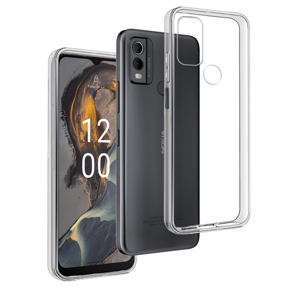 REY Cover Trasparente Ultra Sottile In Gel TPU Per Nokia C32 4G E Nokia C22 4G (0,33 Mm) - 4