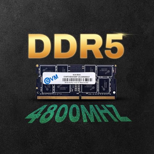 Image of EVM 8GB DDR5 4800MHz Laptop RAM with High Performance Memory Module-10 Years Warranty (EVMT8G4800S88P)