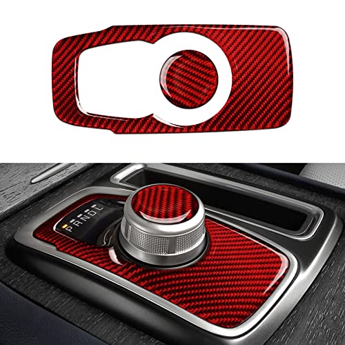 Image of Car Gear Shift Panel Decals for 2015-2023 Chrysler 300 / 300C / 300S / Limited /Touring Accessories Carbon Fiber Interior Stickers