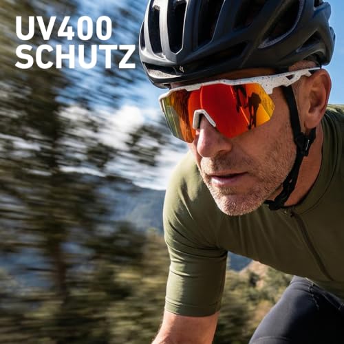 HAAYOT Schnelle Brille, Sportbrille, Fahrradbrille für Herren und Damen – 24g leichter TR-90-Rahmen, polarisiert und UV400… – Ansicht 2