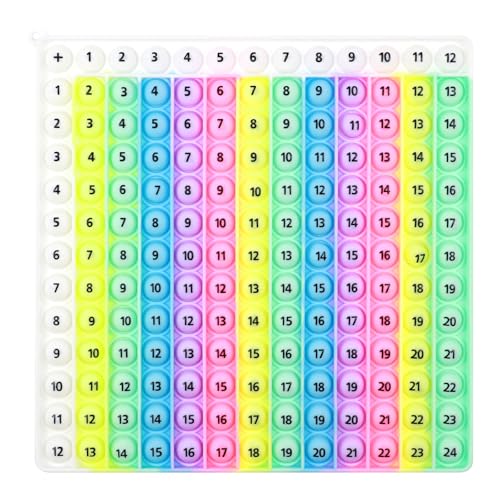 Tableau de multiplication et tableau d'addition Pop It 2 ​​en 1 | Pop It Fidget Toy Jouets...