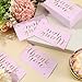 LXUEJIE 100 Pcs Thank You Cards, Pink Thank You Cards 3.5 x 2 inch Thanks Card with Free Write Pink Thanks Card for Small Business Owners Weddings Baby Shower Bridal Party