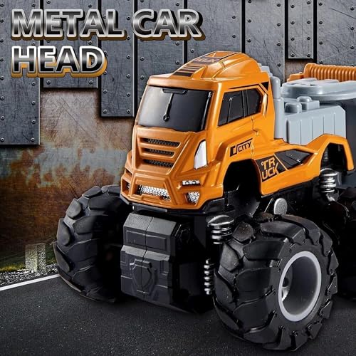 Image of Excavator Toy Truck Toy for Kids Diecast Metal Head Abs Plastic Friction Power Color Yellow