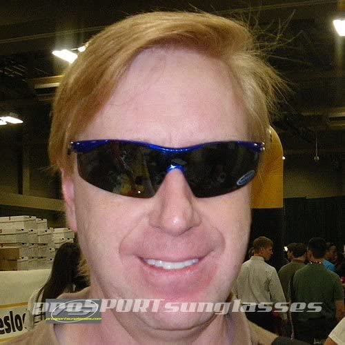 proSPORT Sport Sunglass Semi Rimless Lightweight Smoke Blue Frame Golf, Fishing, Running, and Cycling3