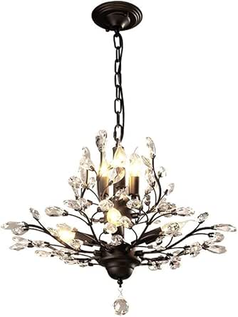 Faux Ceiling Light Vintage Style Chandelier, With 8 Spiral Lamp Holder