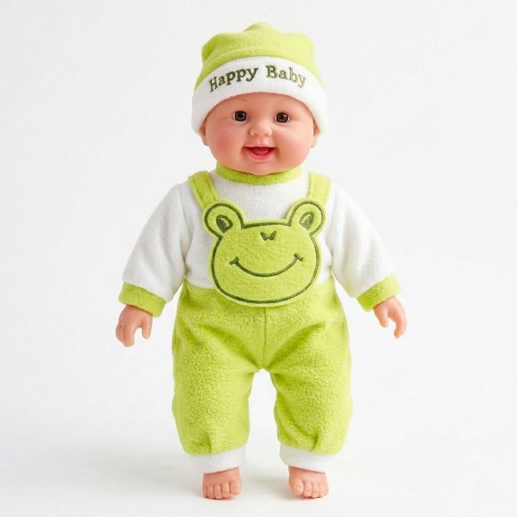 Cute Plush Musical Baby Doll for Kids 46 cm | Touch Sensor Talking & Singing Interactive Doll Toy | Soft Stuffed Educational Toy for Boys & Girls | Birthday Gift for Children (Color & Dress May Vary)-image-46