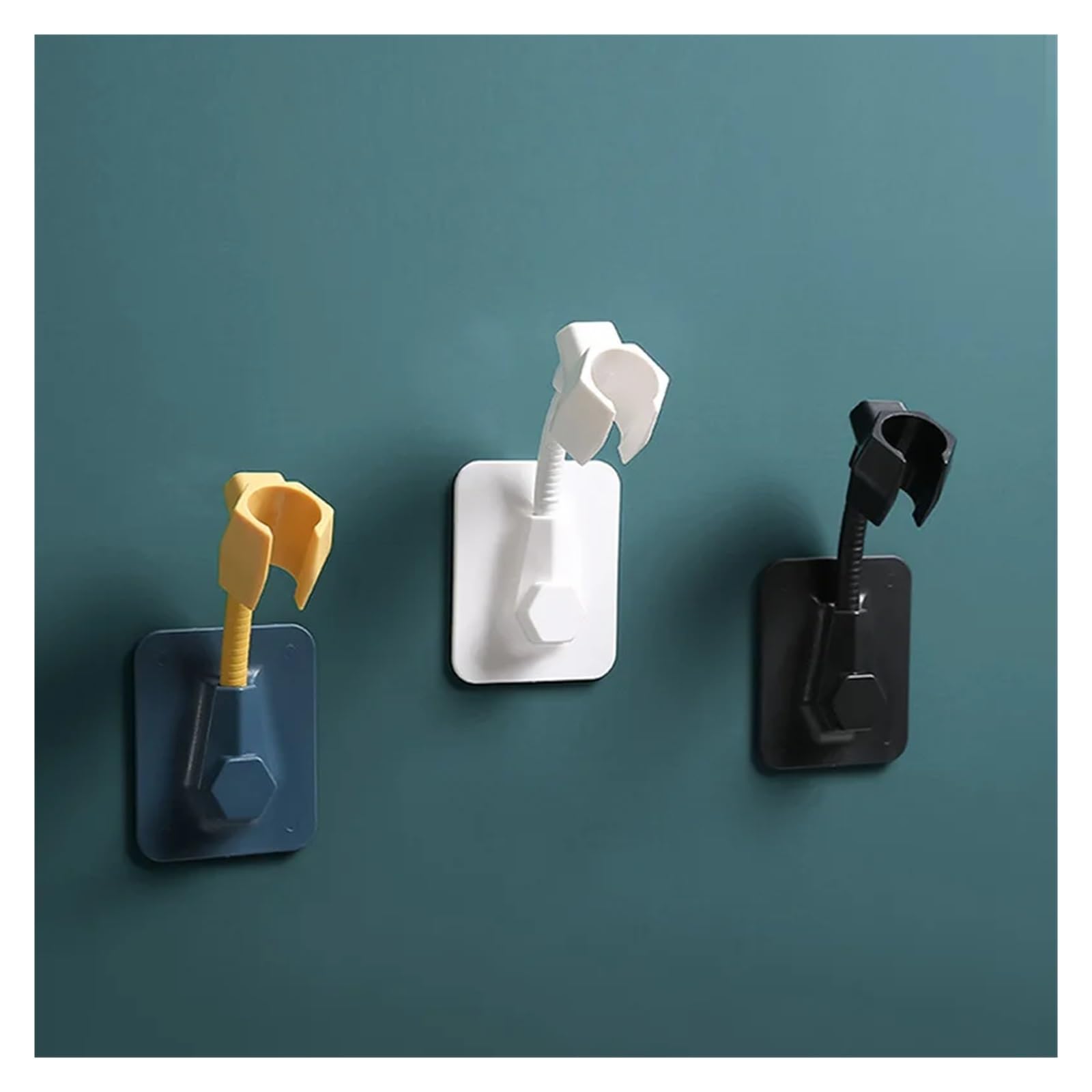 Duschkopfhalterung Duschkopfhalter, verstellbar, for Badezimmer, Duschhalterung for Badewanne, Duschstangenhalter, Halterungskopf haftet fest an der Wand(Black)