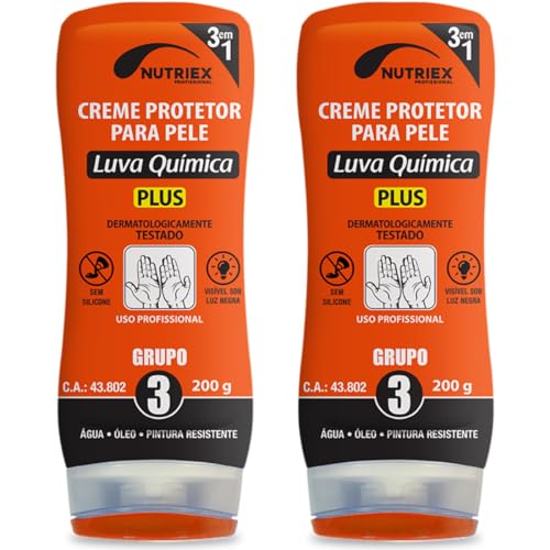 Kit 2 Creme Protetor Pele Luva Química Grupo 3 Nutriex 200g