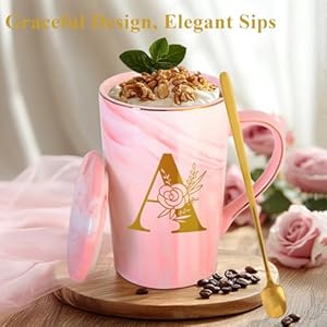 Personalized Ceramic Women Coffee Mug Tea Cup with Lid Heavy Pretty Large Pink Customized Cool Cute Women Birthday Christmas Gift for Her Wife Mother Day Grandma Girlfriend Friend Friendship Unique,A Personalized Ceramic Women Coffee Mug Tea Cup with Lid Heavy Pretty Large Pink Customized Cool Cute Women Birthday Christmas Gift for Her Wife Mother Day Grandma Girlfriend Friend Friendship UniqueA