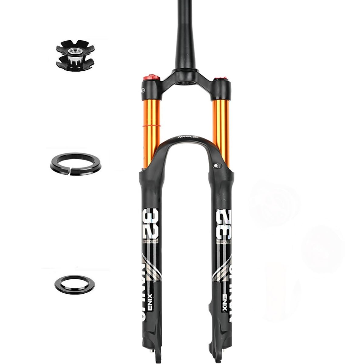 WIQUYBML Mountain Bike Air Suspension Fork 26/27.5/29 Inch 1-1/2" Tapered Steerer HL/RL 100mm Travel Disc Brake Forks QR Front For XC 9 *