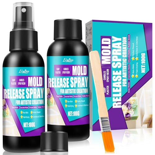 Spray Desmoldeador - 200g Agente Desmoldeador Profesional para Resina Epoxi y Fabricación de Velas, Secado Rápido, Antiadherente, Desmolde Fácil, Spray Desmoldeador para Epoxi para Varios Moldes