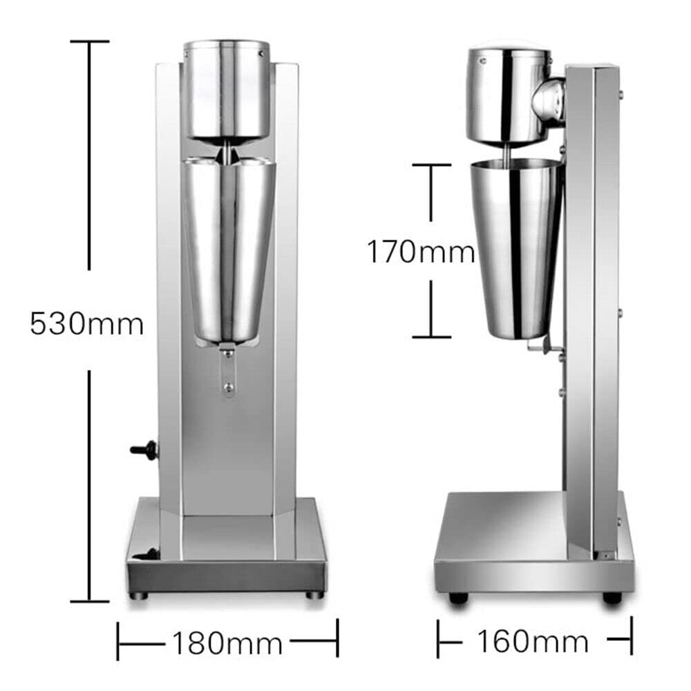 Mixeur à boissons, shaker, mélangeur de boissons, 650 ml, blender électrique, milkshake, 180 W, protéines, smoothies, blancs en neige, milkshakes et cocktails