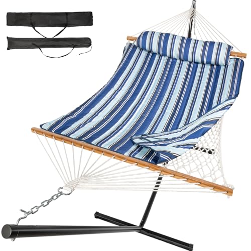 Everyfun 2 Person Outdoor Hammock with Stand,...