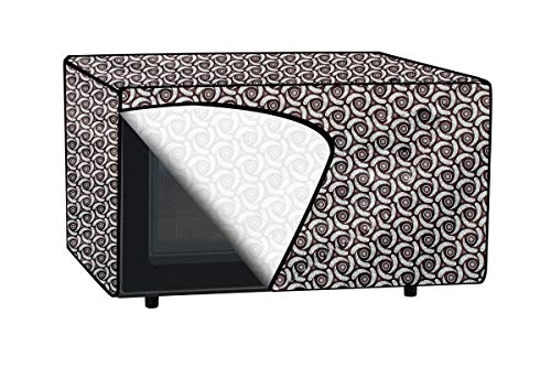 Image of The Furnishing Tree PVC Waterproof Microwave Oven Cover Compatible for Whirlpool 20 L Grill MW20GW Packed Pattern Grey