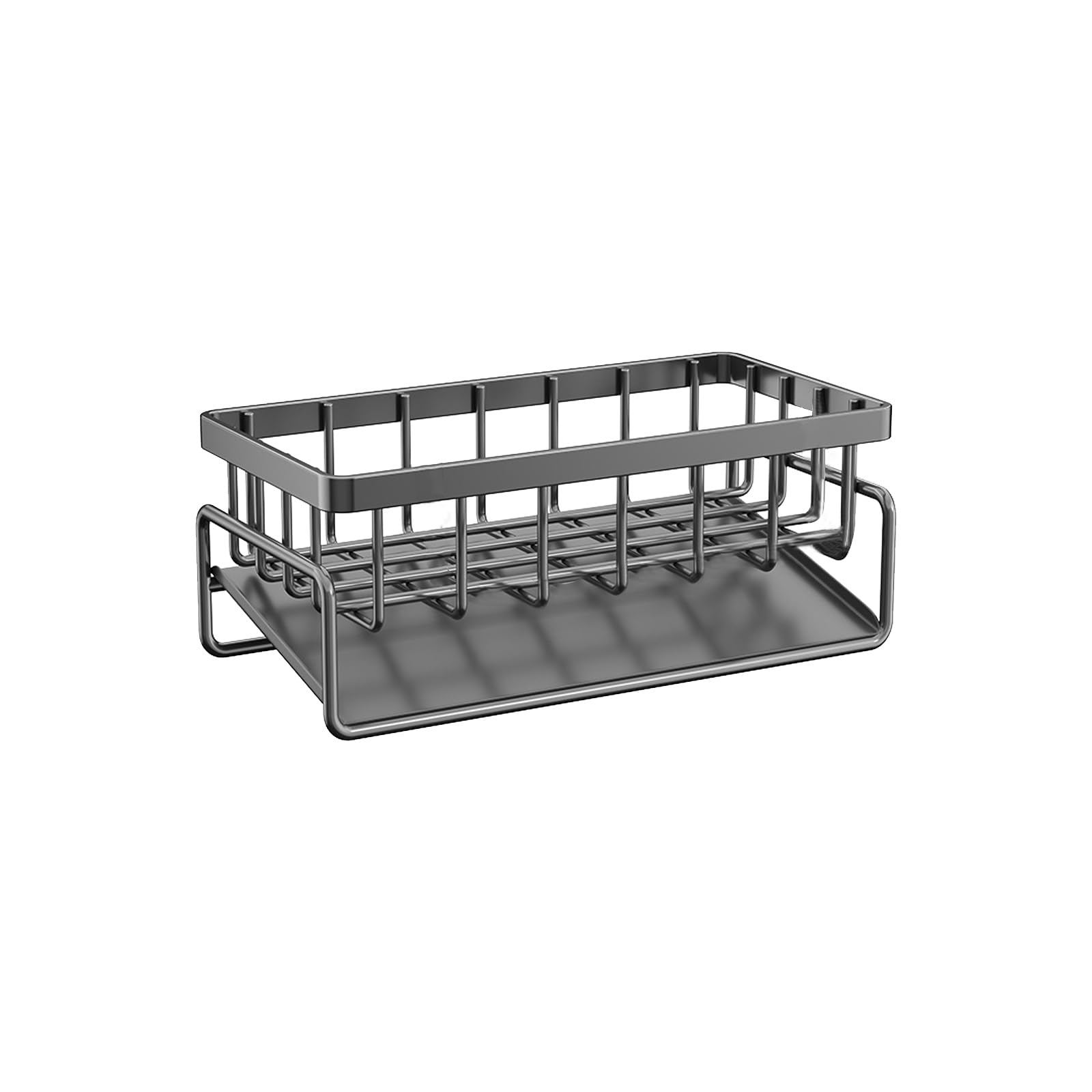 Shurhome Space-Saving Rustproof Rack for Small Sinks | 2-Tier Quick-Dry Carbon Steel Kitchen Rustproof Drainer