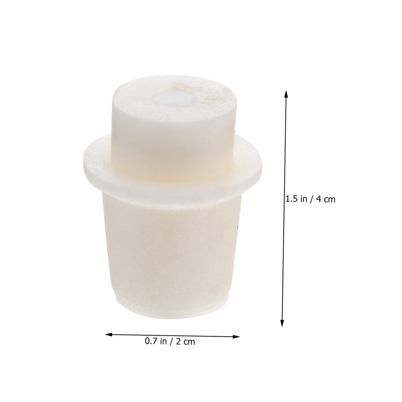 ULTECHNOVO 5 Pezzi Tappo Bottiglia in Silicone Beige, Tappo di Tenuta Resistente al Freddo e Non Corrosivo, Forma Rotonda per Provetta e Laboratorio