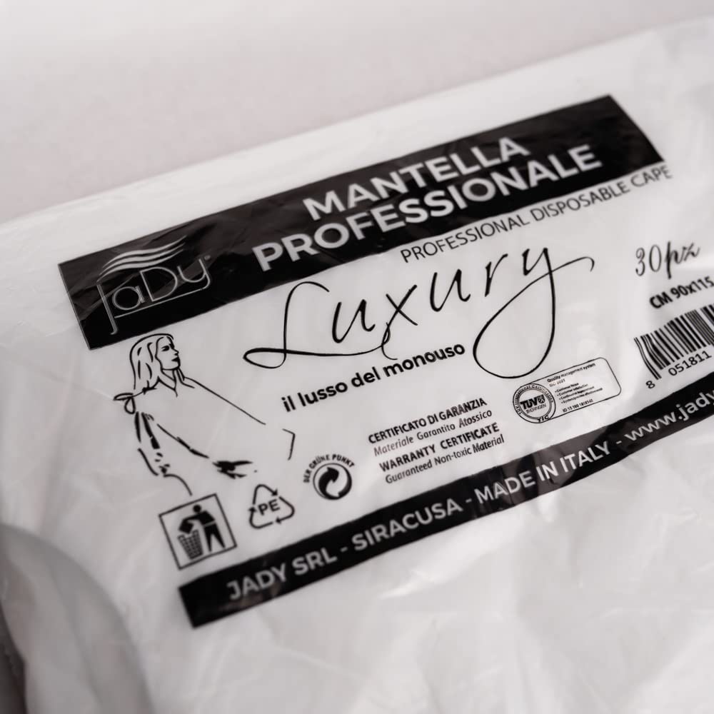 JaDy - Mantella Monouso Parrucchiere Luxury Il Lusso Del Monouso Confezione 30PZ Mantellina Per Tinta Capelli Mantelle da Taglio Usa e Getta