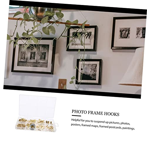 Image of Picture Hanging Kit Durable Wall Hangers Picture Hooks Nails for Easy Display Home Office Strong Load Capacity