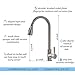 Comllen Best Commercial Stainless Steel Single Handle Single Hole Brushed Nickel Pull Out Spray Kitchen Faucet, Pull Down Kitchen Sink Faucet