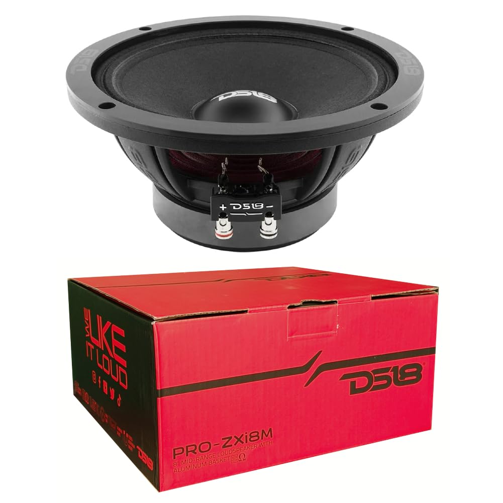 KIT SET PER DS 18 PRO-ZXi8M 1 midrange altoparlante da 20 cm 200 mm 8" di diametro, 350 watt rms 700 watt max, 8 ohm, sensibilità 99 db spl, feste, per casa, 1 pezzo + adesivo omaggio