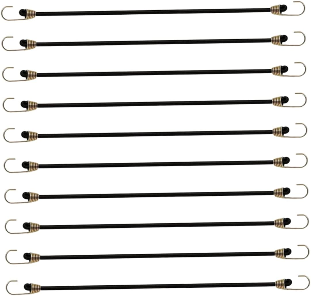 Luggage Tensioner with Hooks Strap Elastic Bungee Cords Adjustable Extender Tie Strap for Camping 10 Pcs Elastic Rope