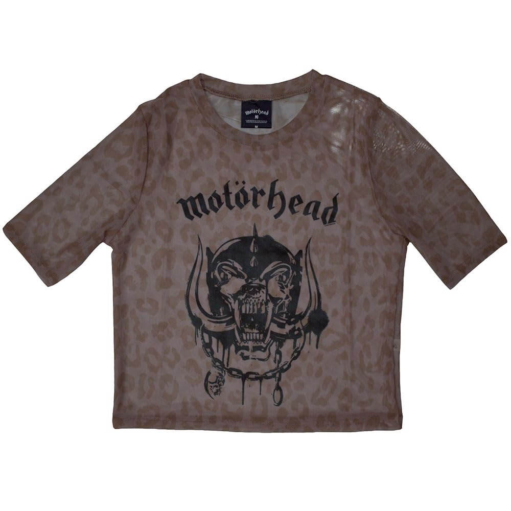 Rock Off officially licensed products Motorhead Warpig Mesh Crop Top Shirt L Pink