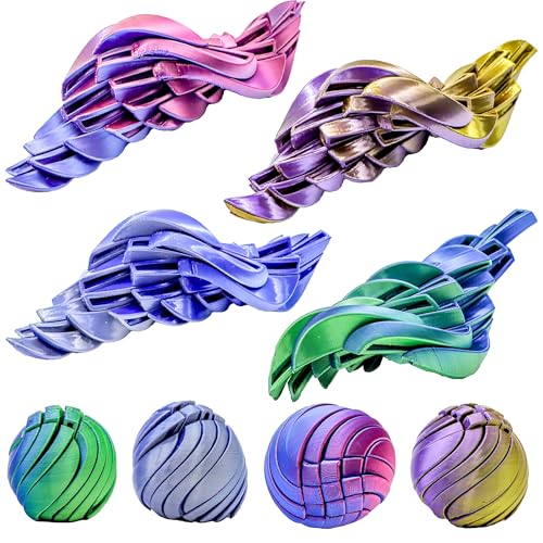 Morphslime 3D Printed Twist Sphere Fidget Ball, Hypnotic Slime-Style Spinner Toy, Gear Ball Gear-Style Sphere Fidget Gadget for Stress Relief, Relaxation & Focus, Valentines Days, Easter