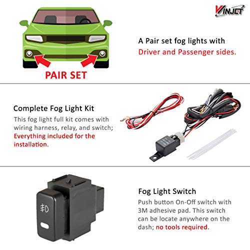 Winjet Compatible with [2016 2017 2018 2019 Nissan Titan] Driving Fog Lights + Switch + Wiring Kit - Thumbnail 6