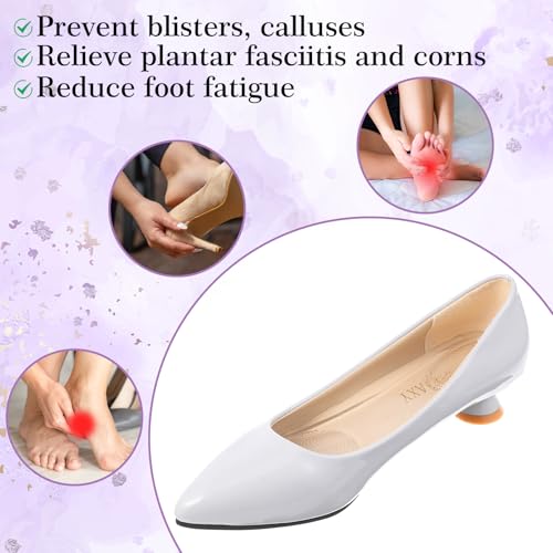Image of 2 Pairs Weight Shifting Insoles for High Heels, 3 /4 Length Invisible High Heel Comfort Pads Prevent Slipping, Gel Insoles for Women, Sandals, Flats, and Highheels (Clear)
