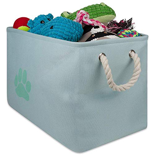 Bone Dry Pet Storage Collection Collapsible Bin, Medium Rectangle, Aqua - Thumbnail 4