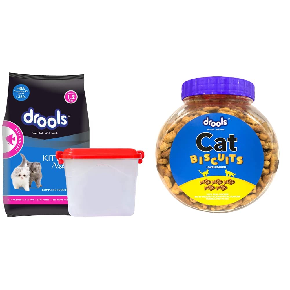 Drools Kitten(112 Months) Dry Cat Food, Ocean Fish, 1.2kg with Free