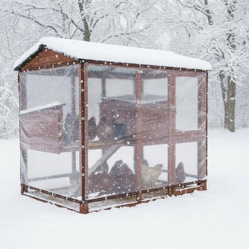 Plástico impermeable para exteriores transparente resistente a rayos UV para gallineros 4