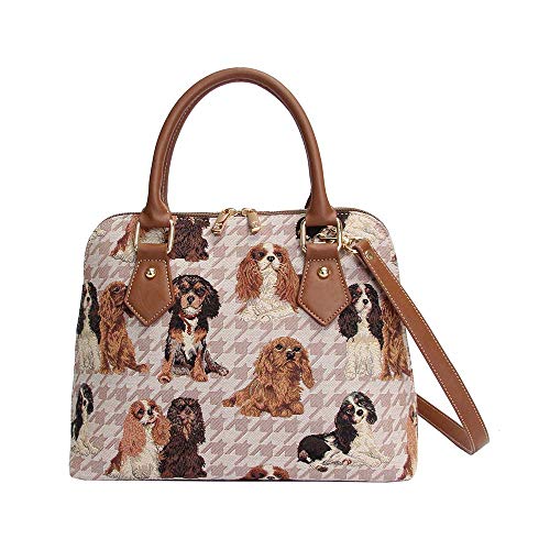Signare Tapestry Handbags Shoulder bag and Crossbody Bags for Women with Animal Designs, Cavalier King Charles Spaniel Dog