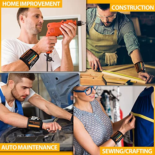 Gifts For Men,Fathers Day Dad Husband Gifts From Wife Daughter Son Kid,Magnetic Wristband For Holding Screws, Birthday Gifts For Father Dad Grandpa Him Magnetic Tool Wristband Diy Handyman, Carpenter #TOP4