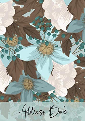 Address Book: A4 Large Print Address Book with Alphabetical Tabs for Seniors, Mint Green Floral Theme