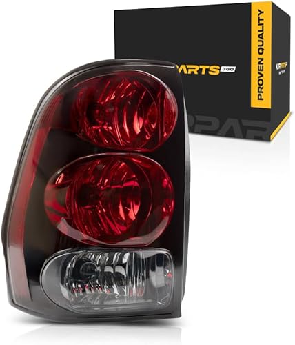 KarParts360: Para Chevy Trailblazer 2002-2009 Conjunto de luz trasera lado del conductor con bombillas para GM2800150 15131578, 15097513