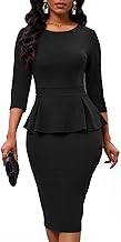 Women's Bodycon Pencil Dress Church Teacher Office Modest Business Wear to Work Sheath Suiting Dresses - Buy now