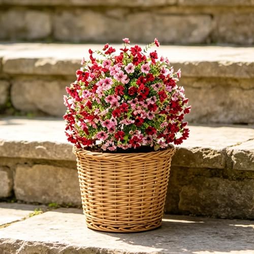 Petunias artificiales de 45 cm con acabado realista premium para exterior 4