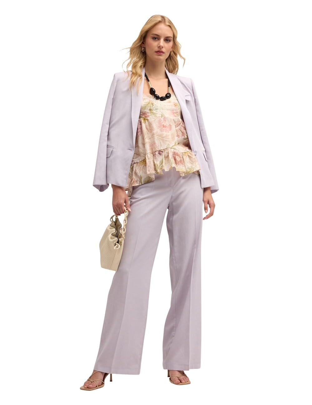 Motivi: Pantaloni Palazzo in Lino Misto Lyocell Stagione Primavera Estate 2025.