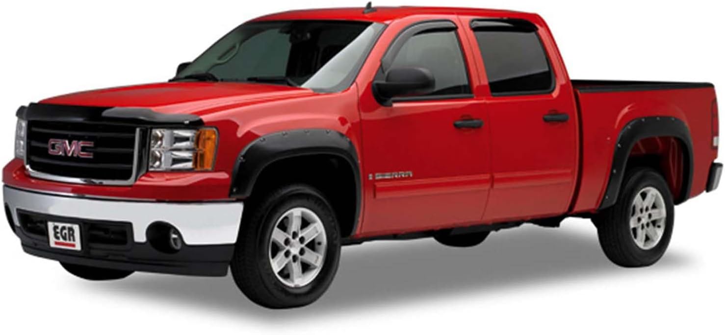 EGR BLF1038 Baseline Series Bolt-on Style Fender Flares Compatible with GMC Sierra 1500 Extended & Crew Cab (2007-2013) with 5ft 8in Bed